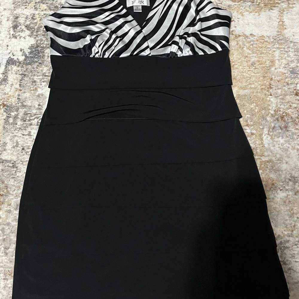 Sweet Storm Black and White Zebra Mini Dress